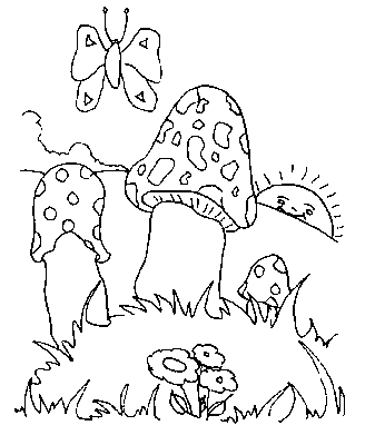 Coloriage 7 Champignons