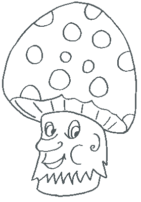 Coloriage 8 Champignons