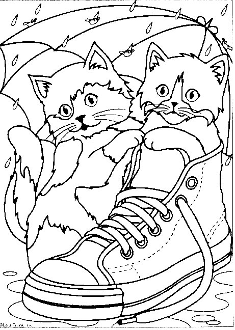 Coloriage 16 Chats