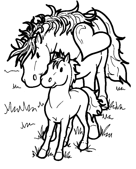 Coloriage 11 Chevaux