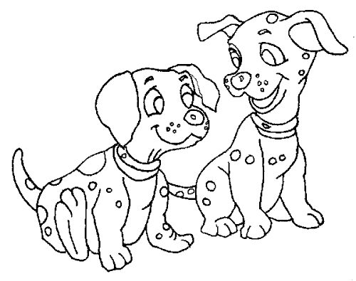 Coloriage 8 Chiens