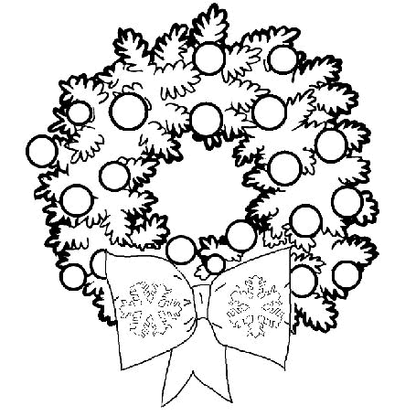 Coloriage 15 Couronnes de noel