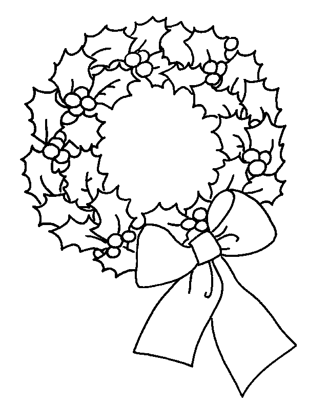 Coloriage 17 Couronnes de noel