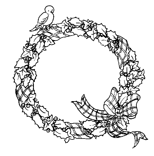Coloriage 22 Couronnes de noel