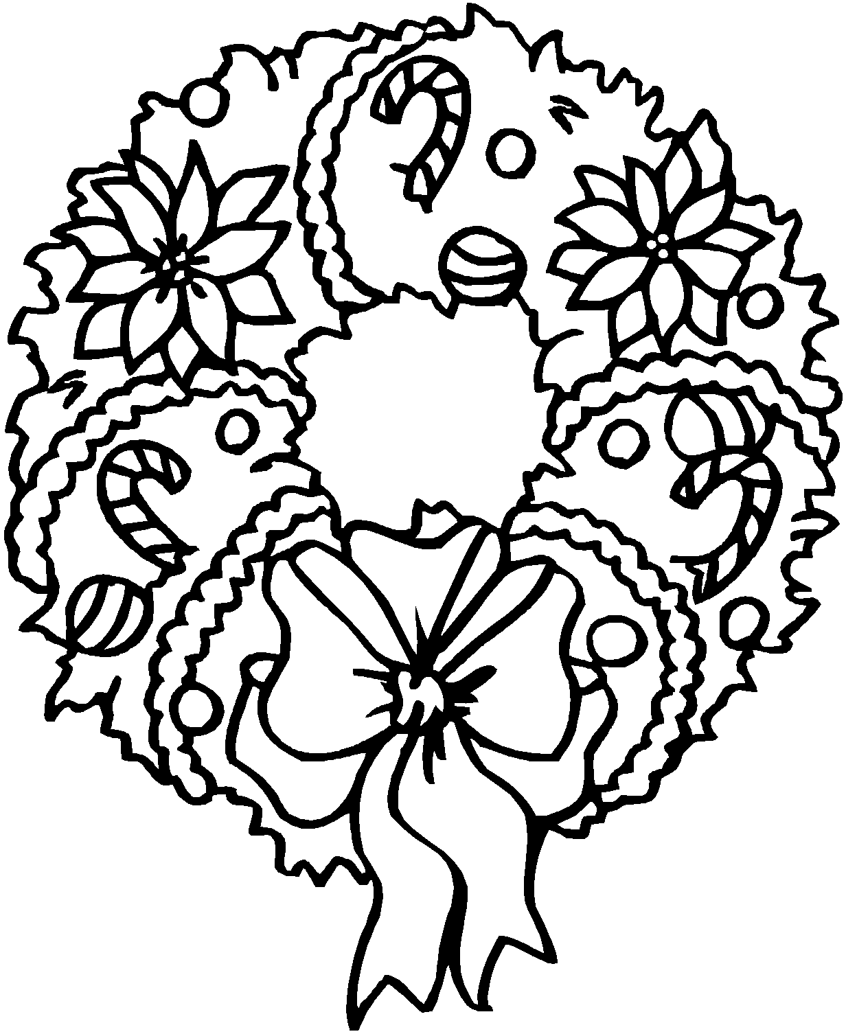 Coloriage 24 Couronnes de noel