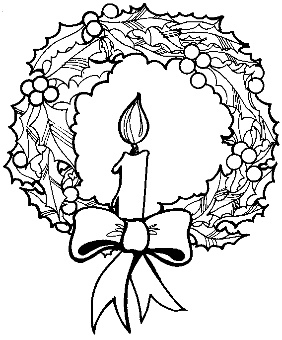 Coloriage 3 Couronnes de noel