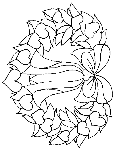 Coloriage 7 Couronnes de noel