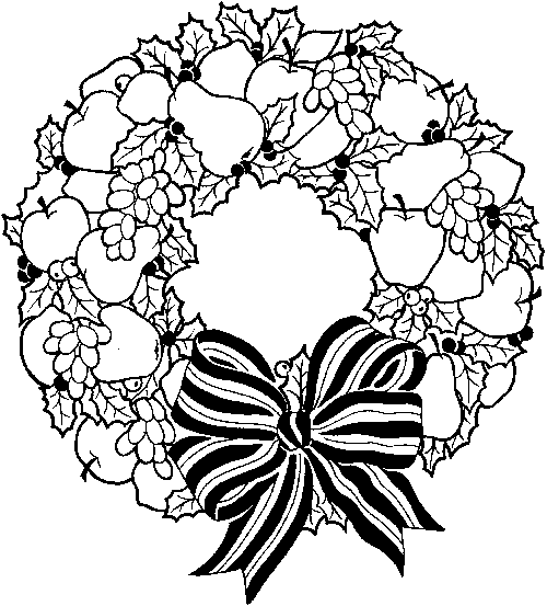 Coloriage 9 Couronnes de noel