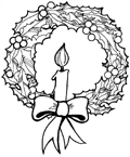 Coloriage Couronnes de noel 3