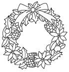 Coloriage Couronnes de noel 35