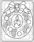 Coloriage Couronnes de noel 4