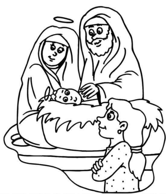 Coloriage 15 Creche de noel