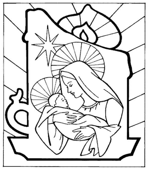 Coloriage 21 Creche de noel