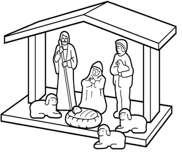 Coloriage 22 Creche de noel