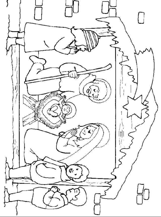 Coloriage 28 Creche de noel