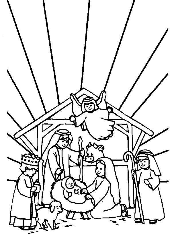 Coloriage 35 Creche de noel