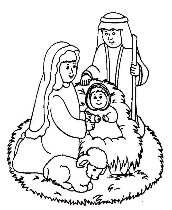 Coloriage 38 Creche de noel