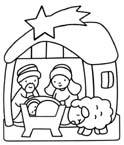 Coloriage Creche de noel 10