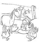 Coloriage Creche de noel 34