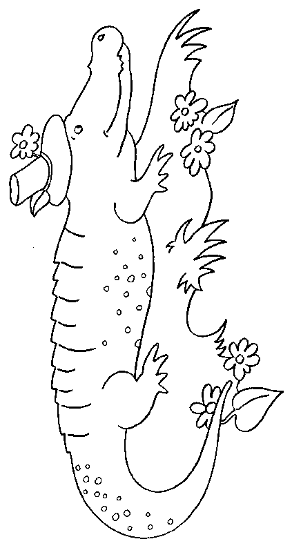 Coloriage 7 Crocodiles