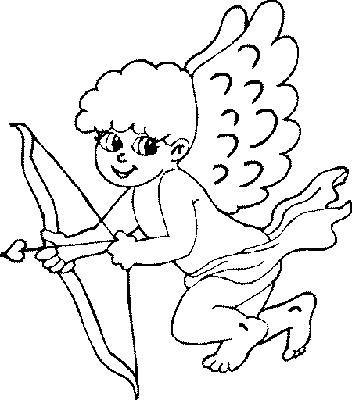 Coloriage 14 Cupidon