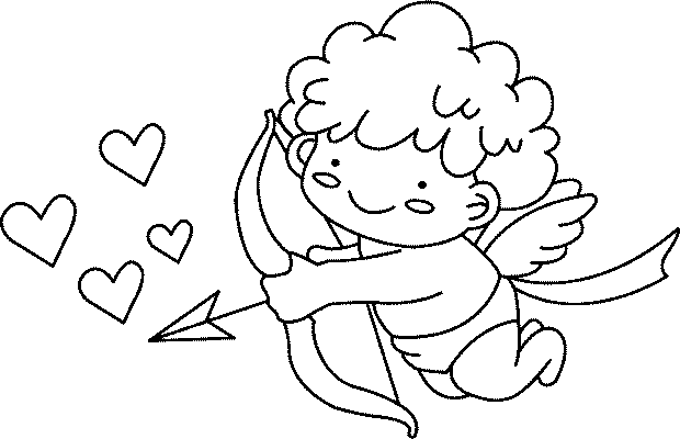 Coloriage 4 Cupidon