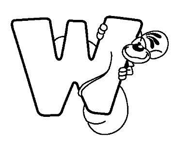 Coloriage 23 Diddl alphabet