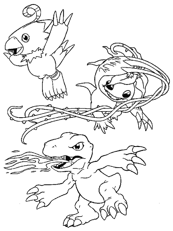 Coloriage 10 Digimon