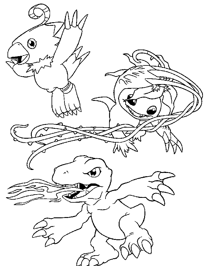 Coloriage 69 Digimon