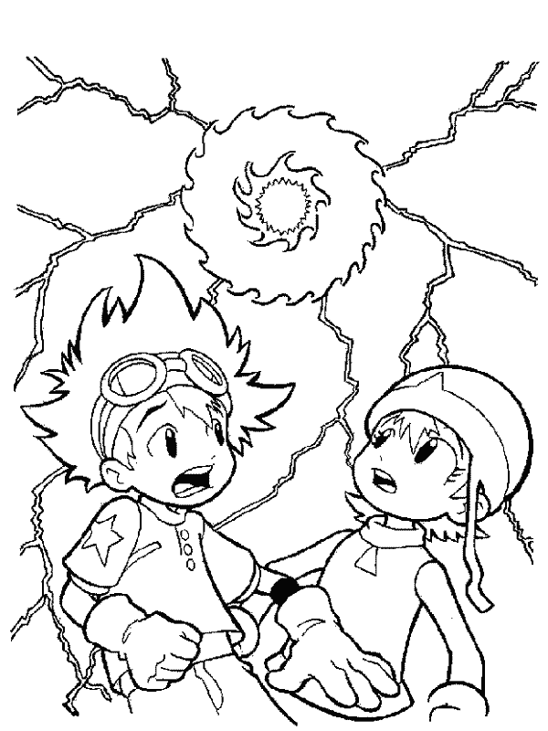 Coloriage 7 Digimon