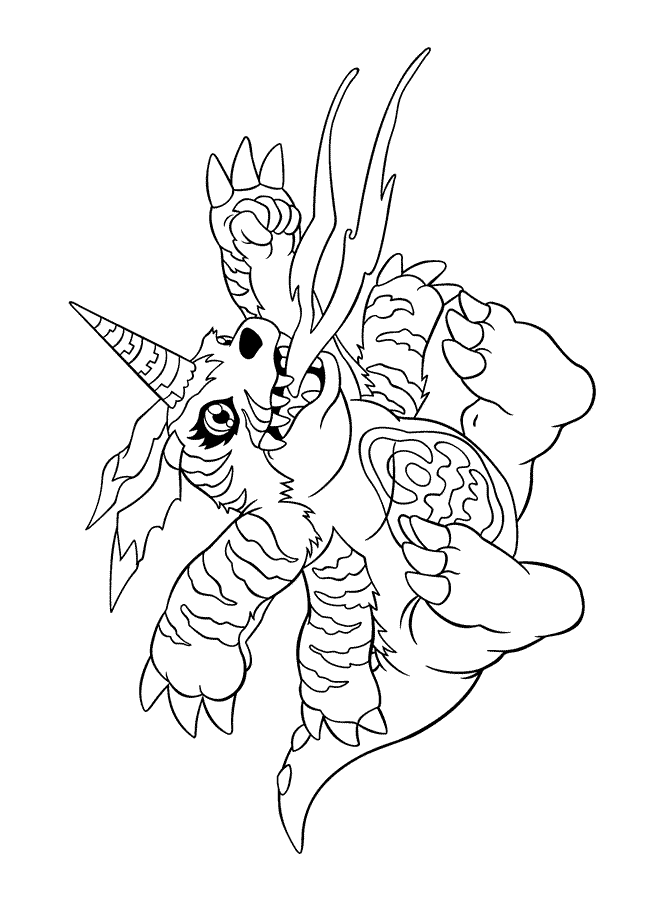 Coloriage 76 Digimon