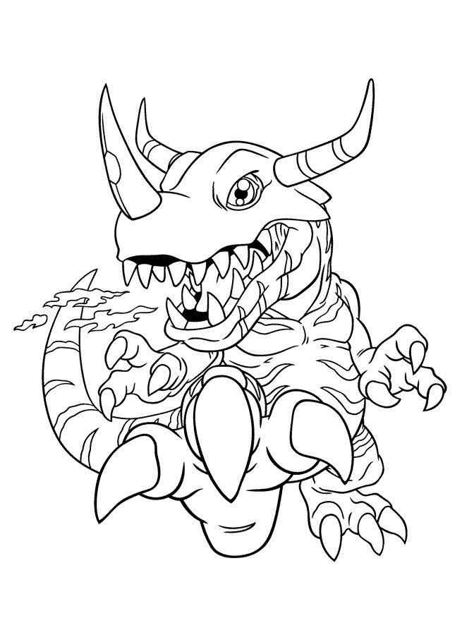 Coloriage 77 Digimon