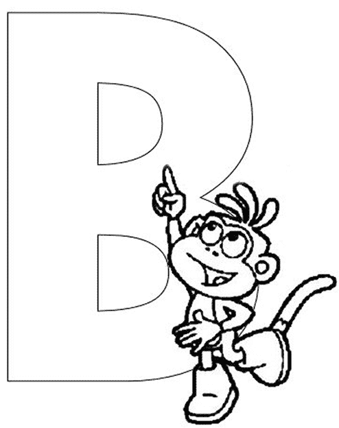 Coloriage 2 Dora alphabet