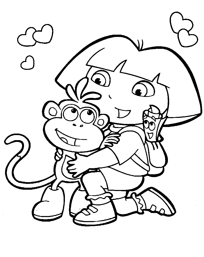 Coloriage 32 Dora et diego