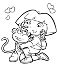 Coloriage Dora et diego 32