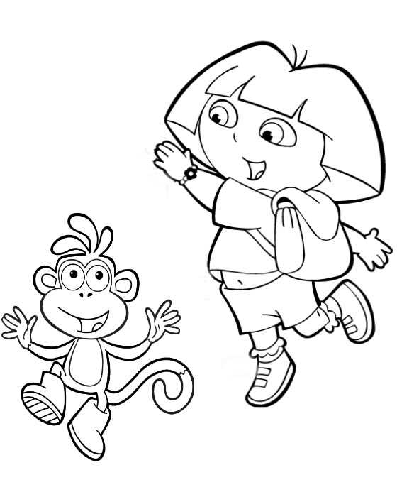 Coloriage 1 Dora la esploratrice