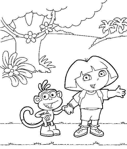 Coloriage 2 Dora la esploratrice