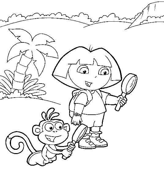 Coloriage 3 Dora la esploratrice