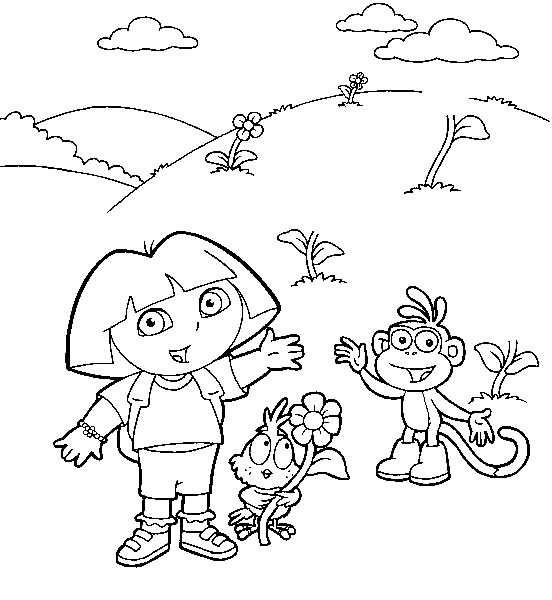 Coloriage 9 Dora la esploratrice