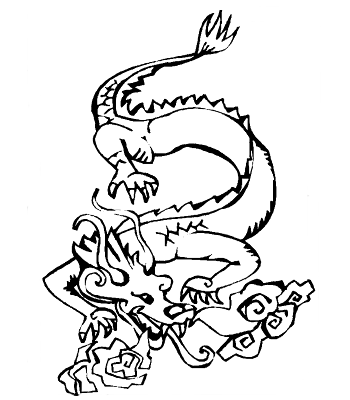 Coloriage 24 Dragons