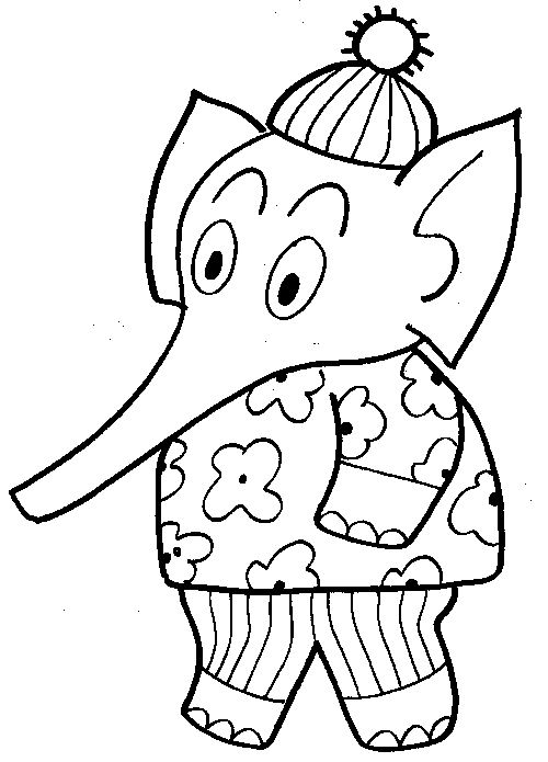 Coloriage 19 Elephants