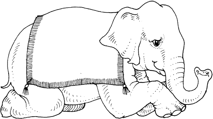 Coloriage 30 Elephants