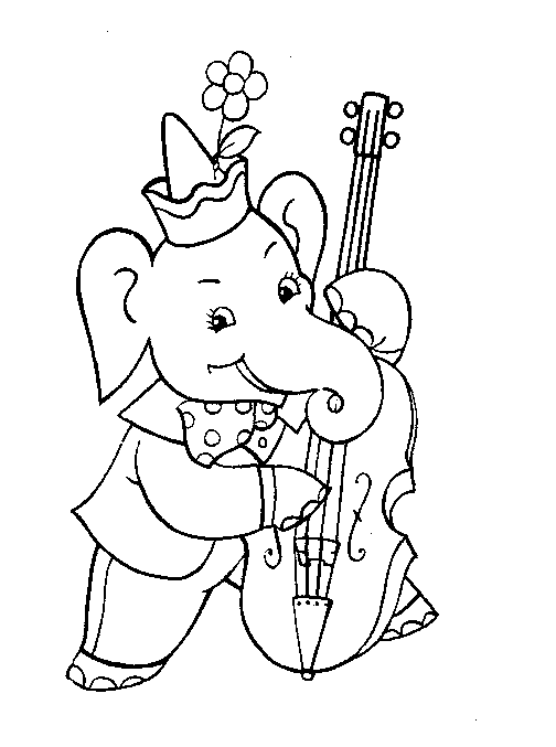 Coloriage 44 Elephants