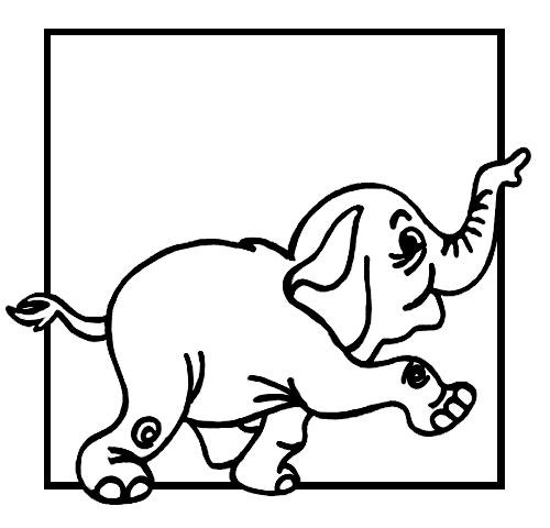 Coloriage 5 Elephants