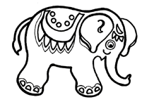 Coloriage Elephants 12