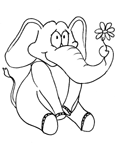 Coloriage Elephants 35