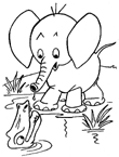 Coloriage Elephants 38