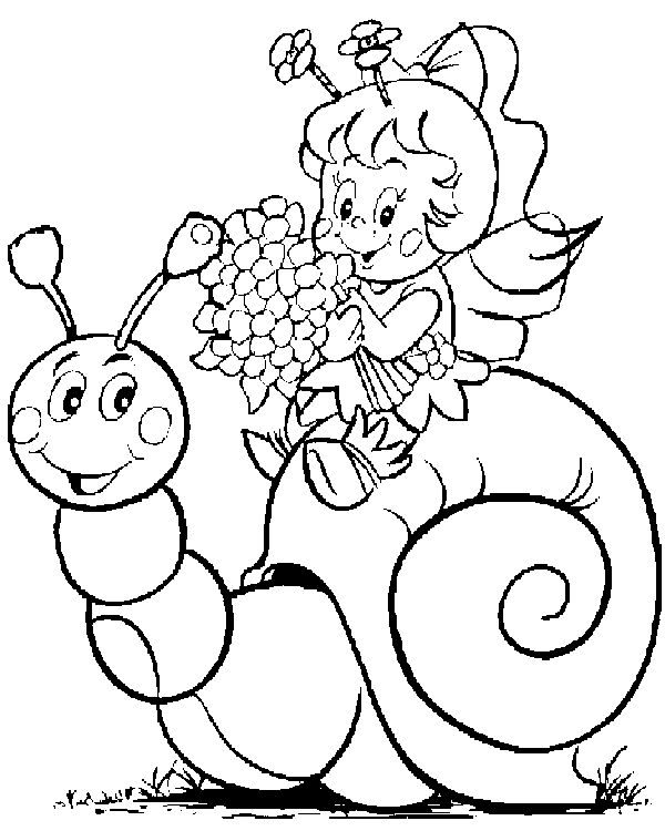 Coloriage 21 Escargots