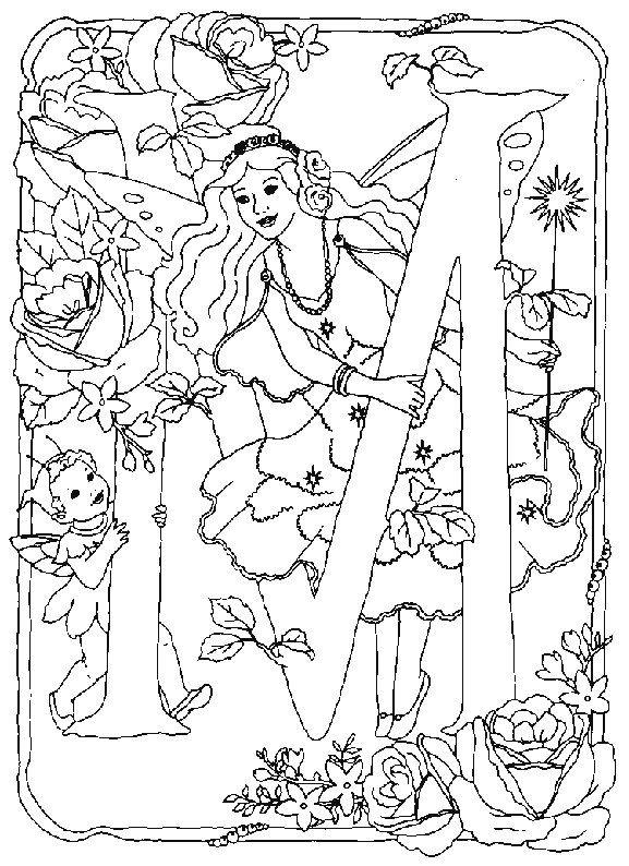 Coloriage 12 Fee alphabet