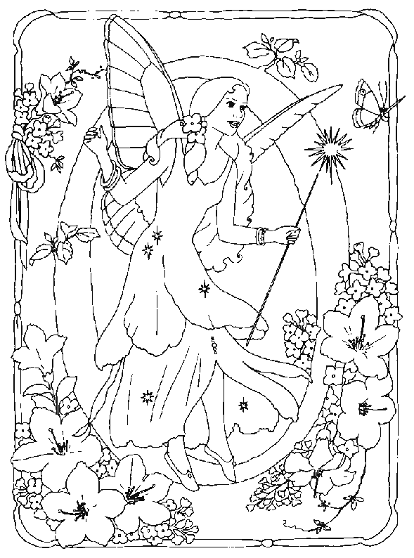 Coloriage 14 Fee alphabet